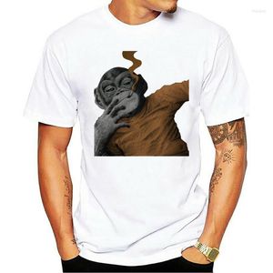 Erkek Tişörtleri Sigara Maymun Şablon Sanat Erkekler (Mevcut) Gömlek Beyaz Top Şık Siyah Tişörtler Boyut S-3XL Unisex Komik