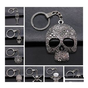 Konst och hantverk 20 Alternativ Fashion Keychains Bird Skl Wing Mermaid Skls hängsmycken Diy Jewelry Car Key Chain Ring Holder Souvenir för DHTBA