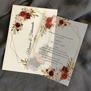 Greeting Cards Personalized Wedding invitations Editable Bridal Shower Information Save The Date Greeting Cards Birthda 231102