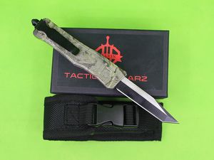 7 Zoll 616 Mini Automatisches Taktisches Messer 440C Single Edge Tanto Point Blade Griff aus Zn-Al-Legierung EDC-Taschenmesser mit Nylontasche R8901