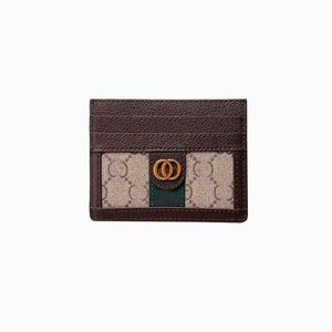 Luxur Designer Top Quality Card Holder äkta läder G Purse Fashion Y Womens Men Purses Herr Key Ring Credit Coin Mini Wallet