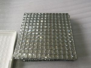 Skala och stick 13 kanter Shinny Diamond Mirror Glass Mosaic Tile, Self Adhensive 3D Wall Tiles