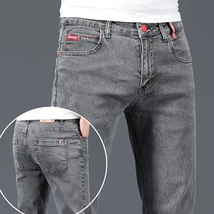 Women's Jeans Fashion Brand Slim Gray Blue Skinny Men Business Casual Classic Cotton Trend Elastic Youth Pencil Denim Trousers 231102