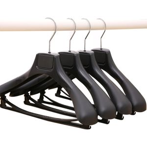 Hangers Racks 5-piece wide shoulder plastic coat hanger suit clothing hanger trackless coat dry hanger suit bathroom storage rack 230403