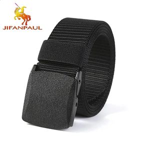 Belts JIFANPAUL Automatic Buckle Nylon Belt Male Army Tactical Belt Mens Military Waist Canvas Belts Cummerbunds High Quality Strap 231102