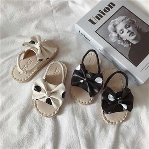 Sandals Baby Girls Sandals New Summer Bow Girls Princess Dress Shoes Toddler Sandals School Shoes Soft-soled Non-slip Kids Shoes 23-32 Z0331