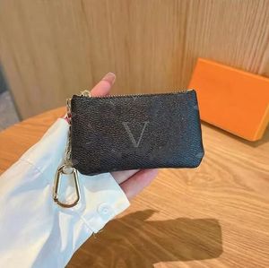 2024 Luxury Designers Mini Coin Purse Keychain Fashion Womens Mens Credit Card Holder Coin Purse Wallet Ring Keychain Gift TT