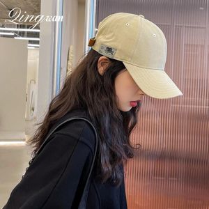 Ball Caps Beige Patch Baseball Cap dla mężczyzn Kobiety Kpop Hip Hop Large Riezna jesienna Zima Słońce Summer Summer Top Casual Peaked