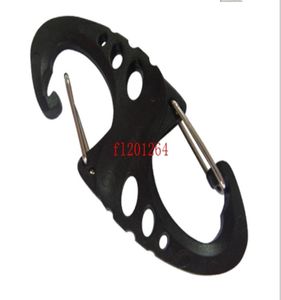 Clip SBiner in plastica nera da 1000 pezzi per braccialetto Paracord Moschettone S Portachiavi Portachiavi Confezione sfusa3751857