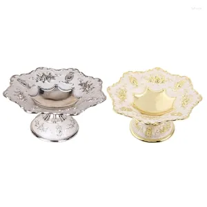 Plates Serving Plate Dessert Storage Tray Fruit Alloy Trinket Dish Tea For