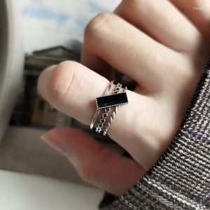 Обручальные кольца Boho Vintage Black Geometric for Women Band Men Finger Женский богемный ювелирные украшения Rita22