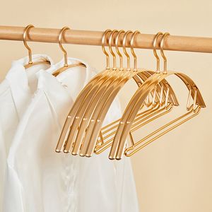Hangers Racks 5-piece clothing hanger non-slip seamless aluminum alloy clothing dry hanger wardrobe organizer dry hanger 230403