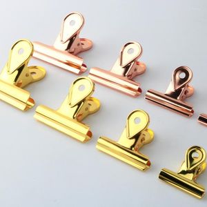 Clips de papel de metal banhado Gold Black Black Diy Notebook Acessório Office School Stationery Supply