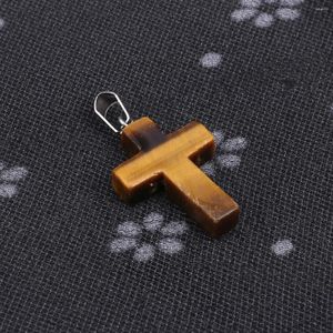 Anhänger Halsketten 1 Stück Mode Naturstein Kreuz Opal Achat Amethyst Heilkristalle Charms für Schmuckherstellung DIY