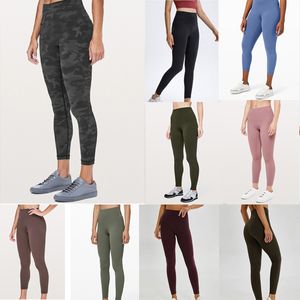 LU-32 Womens Lu Yoga Pants Fitness Align Outfit High midje Sport Gym Wear Leggings Lululemon Sweatpant Sport Outdoor Pant Legging Lululemonn