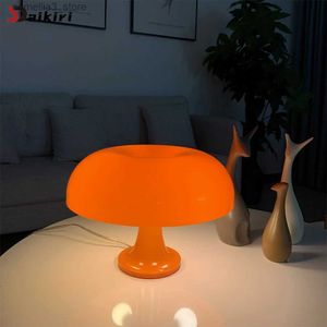 Desk Lamps Modern Italy Designer Led Mushroom Table Lamp for Hotel Study Interior Lighting Decoration E14 Bulbs Minimalist Desk Lights Q231104