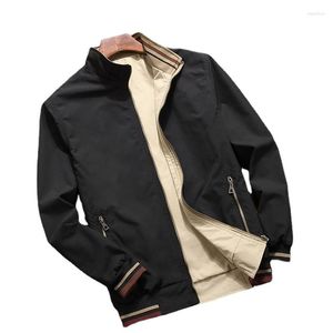 Men's Jackets Jacket Men Spring Autumn 2023 Mens Double Sided Wear Stand Collar Casual Youth Trend For Clothing