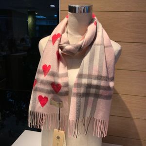 Sciarpa regalo per la famiglia da donna carina Nuovo scialle in tessuto 100% cashmere di lusso Accessori di moda dal design classico Sciarpe invernali calde e confortevoli