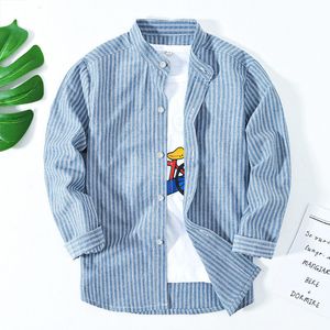 Kids Shirts Spring Summer Baby Shirt Long Sleeve School Shirt Striped Children's Shirt 230403