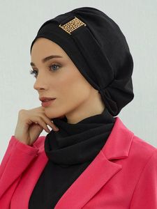 Etniska kläder Vanliga muslimska hattar Inner Jersey Hijabs Kvinnor Turkiet Instant Turban Islamiska mössor Ramadan Headwraps Luxury Khimar Ladies