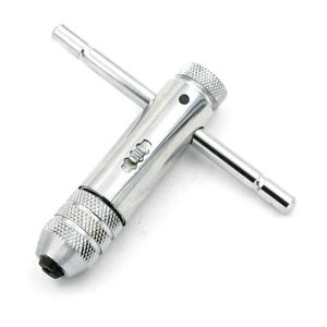Ayarlanabilir gümüş thandle cırcır musluk tutucu anahtarı PCS mm mmmm makine vidası iplik metrik fiş thoghaped musluk