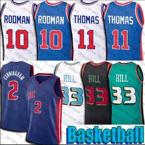 Cade 2 Cunningham Jersey Basketball Throwback Grant Isiah Hill Thomas Jerseys Dennis 10 Rodman