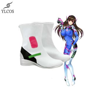 Catsuit costumes game ow d.va cosplay skor fancy party vita stövlar skräddarsydda