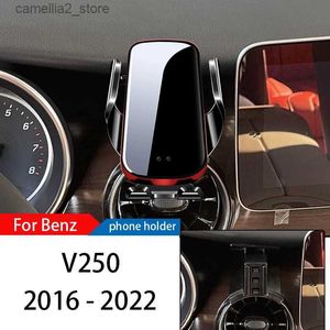 Автомобильный держатель Беспроводное зарядное устройство Автомобильный держатель для телефона Подставка для Mercedes-Benz V250 W447 2016-2022 Регулируемый GPS-навигатор Мобильный кронштейн Q231104