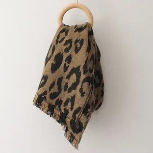 Scarves Women Winter Shawl Female Thick Warm Cashmere Pashmina Scarf Fashion Leopard Print Blanket Wraps 2023