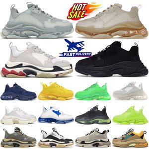 Triple S Casual Shoes For Men Women Designer Sneakers Black White Grey Red Pink Blue Green Light Tan Oreo Platform Mens Trainers Outdoor Sports Tennis Runners Hot
