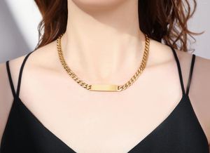 Chains Gold Plated Chain Dainty Rectangle Oval Cuban Link Twist Rope Choker Necklaces Jewelry For Women Girls Gifts