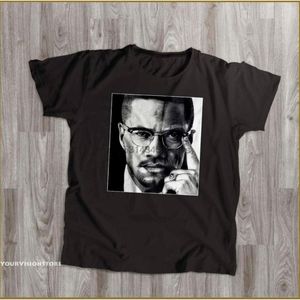 Camisetas masculinas Malcolm x camisa preta vidas matéria BLM Tshirt Ativista Protesto