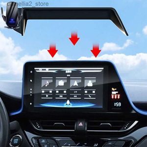 Car Holder Car Phone Holder For Toyota CHR IZOA 2018 2019 2020 2021 2022 Screen Fixed Navigation Bracket Base Wireless Charging Accessories Q231104
