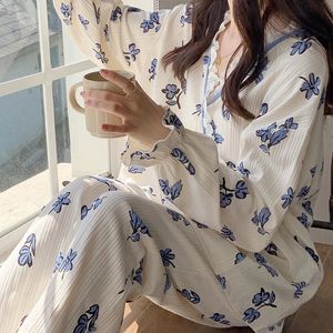 Sleep Lounge Summe Baumwolle Umstands- und Still-Nachtwäsche-Sets, floraler Cardigan-Pyjama-Anzug, Kleidung für schwangere Frauen, Schwangerschaft, Heimkleidung, 231102