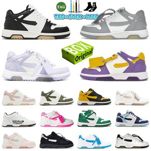 quality aaa + Out Of Office OOO Low Tops Calf Leather designer shoes mens shoes Powder Pink White Purple Yellow Mint Lilac Khaki Light Blue Plate-forme des chaussures