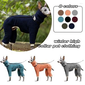 Vestuário para cães moda roupas para animais de estimação inverno gola alta Whippet pelúcia italiano galgo casaco gree bedlington pequeno jaqueta média