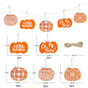 Christmas Decorations Little Pumpkin Acrylic Ornaments Oh Baby Orange Hanging Ornament Pendant Garland Banner For Fall Autumn Thanksgi Amkui