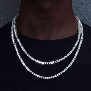 2021 moda 1 fileira strass colares masculino hip hop rap cantor gelo tênis corrente brilhante feminino colar322m