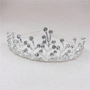 Acessórios de cabelo na moda headwear meninas amor coração coroa da dama de honra flor jóias de casamento crianças cristal tiara coreano pente