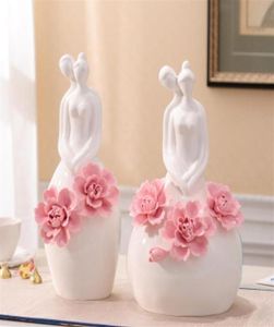 modern Creative ceramic young girls lady figurines home decor crafts room decoration handicraft ornament porcelain wedding decor195053771