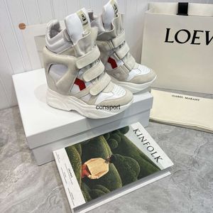 Designer-Schuhe Isabel Bekett Leder-Wildleder-Sneakers Paris Designer-Marant-Leder-Höhenerhöhungsschuhe291R