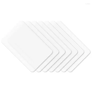 テーブルマット - 透明な8枚の洗浄可能な白いダイニングマットプラスチック非滑り止め防止耐熱性