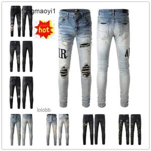 Ami Amirlies Amiiri Imiri 2024 New Arrivals Amirly Mens Luxury Designer Denim Jeans Holes Jeans CoolGuy Biker Pants Man Clothing Am＃042 Vtrg