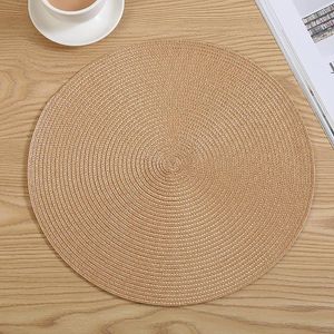 Table Napkin Mat PP Decorative Round Western Food Insulation 4pcs Dining Place Mats For 4 Or 6
