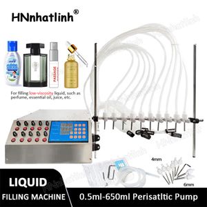 10 Head Filling Machines Semi Automatic Peristaltic Pump Liquid Filling Machine Perfume Juice Essential Oil Bottle Water Filler