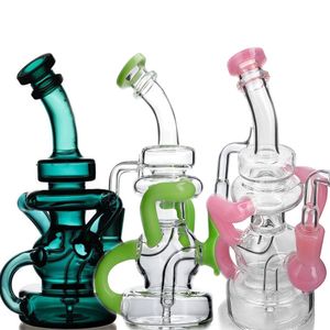 Bong d'acqua in vetro spesso alto 20 cm Narghilè Feb Egg Bong Fumo Pipa ad acqua Recycler Oil Rigs con banger da 14 mm