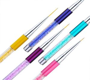 Pennelli per unghie 1PC Pennello artistico Pennello sfumato Gel UV Penna per pittura Linee francesi Strisce Griglia Disegno Liner Manicure Vernici fai da te Strumento7403341