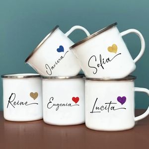 Fest Favor Personalized Cup Heart and Name Customized Coffee Anniversary Par Wedding Christmas Valentine's Day Gift till sin 230404