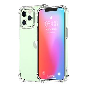 Transparent Phone Cases For iPhone 14 13 12 11 mini Pro MAX XS XR 8 7 Plus cover Samsung S20 S21 A51 A71 A41 A32 A52 A72 TPU Protective Shockproof Clear Case 168D