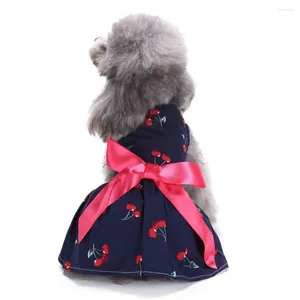 ملابس الكلب بوج ملابس لفتاة الصبي كلاب الحيوانات الأليفة طباعة تنورة القوس قطة تنفس كبيرة
